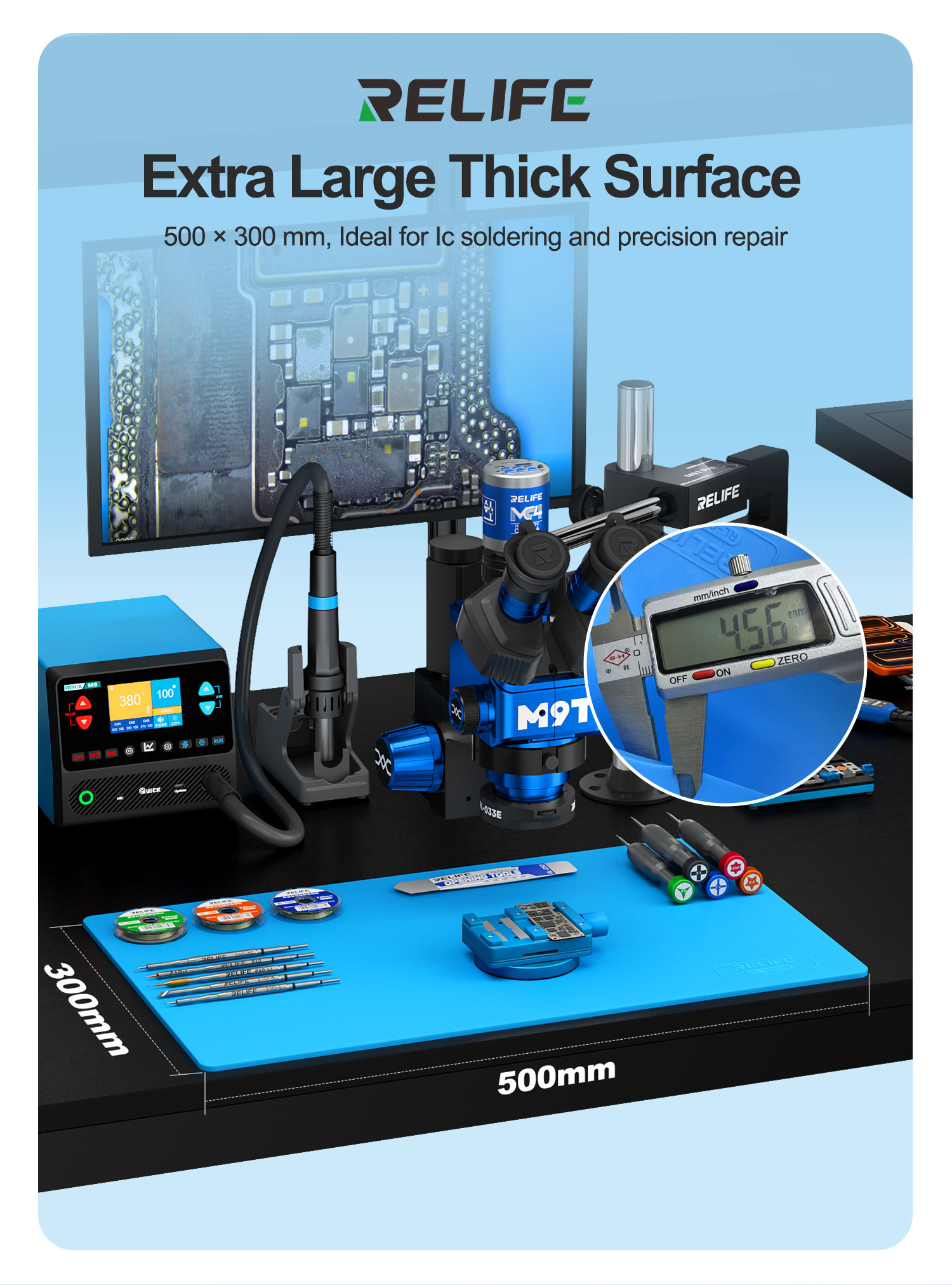 Bar Mat Rubber - RELIFE RL-004DS 300x500mm Grote Siliconen Reparatiemat