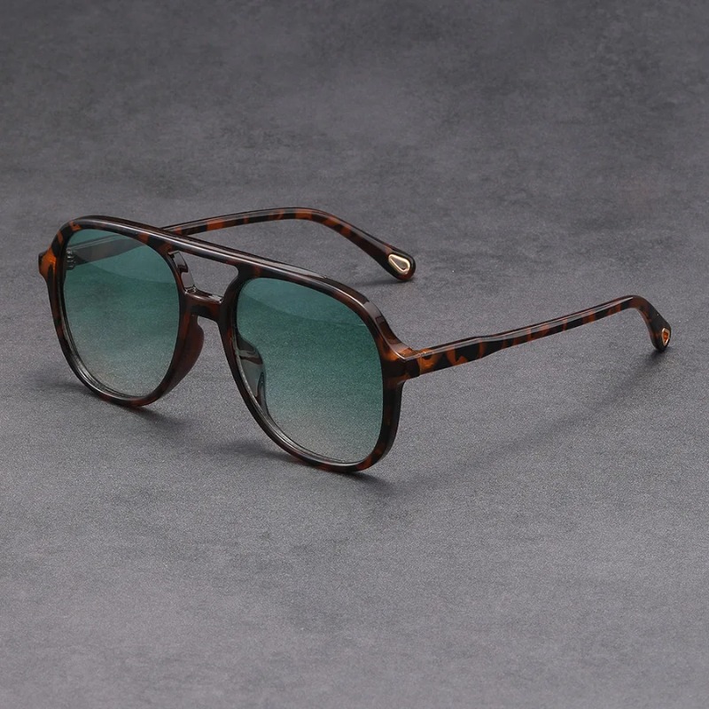 Old Fashioned Glass - Mode Dubbele Beam Vierkante Zonnebril Dames