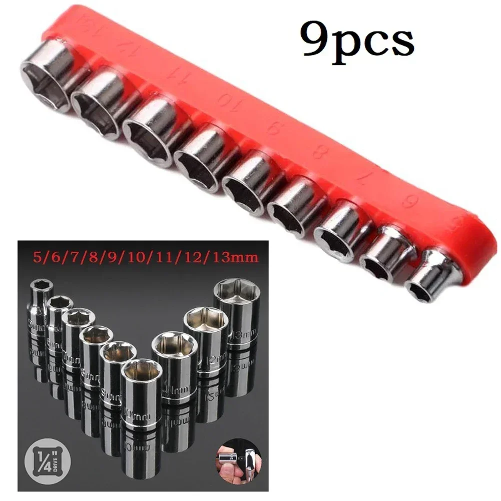 Home Bar Supplies - 9 Stuks 1/4 Inch Drive 5-13Mm