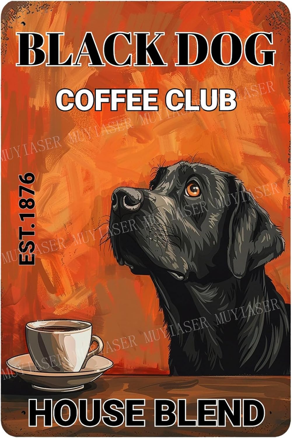 Home Bar And Coffee - Metalen borden, zwart bord met de