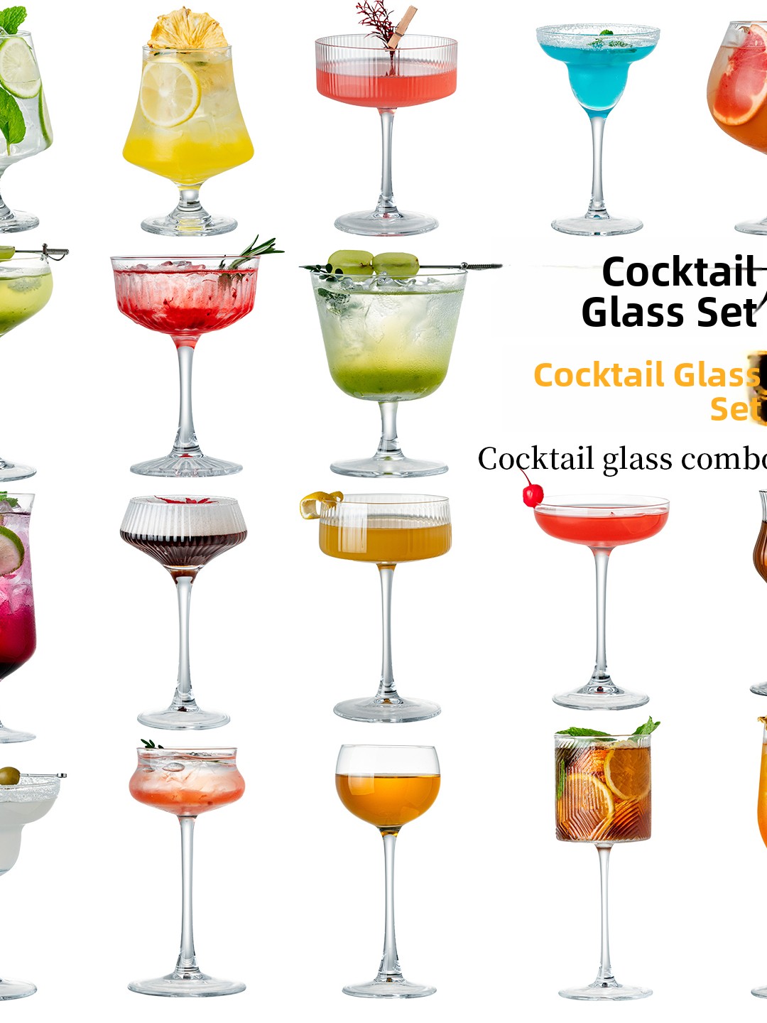 Old Fashioned Glass - Premium kristallen cocktailset, vintage bar, highball-