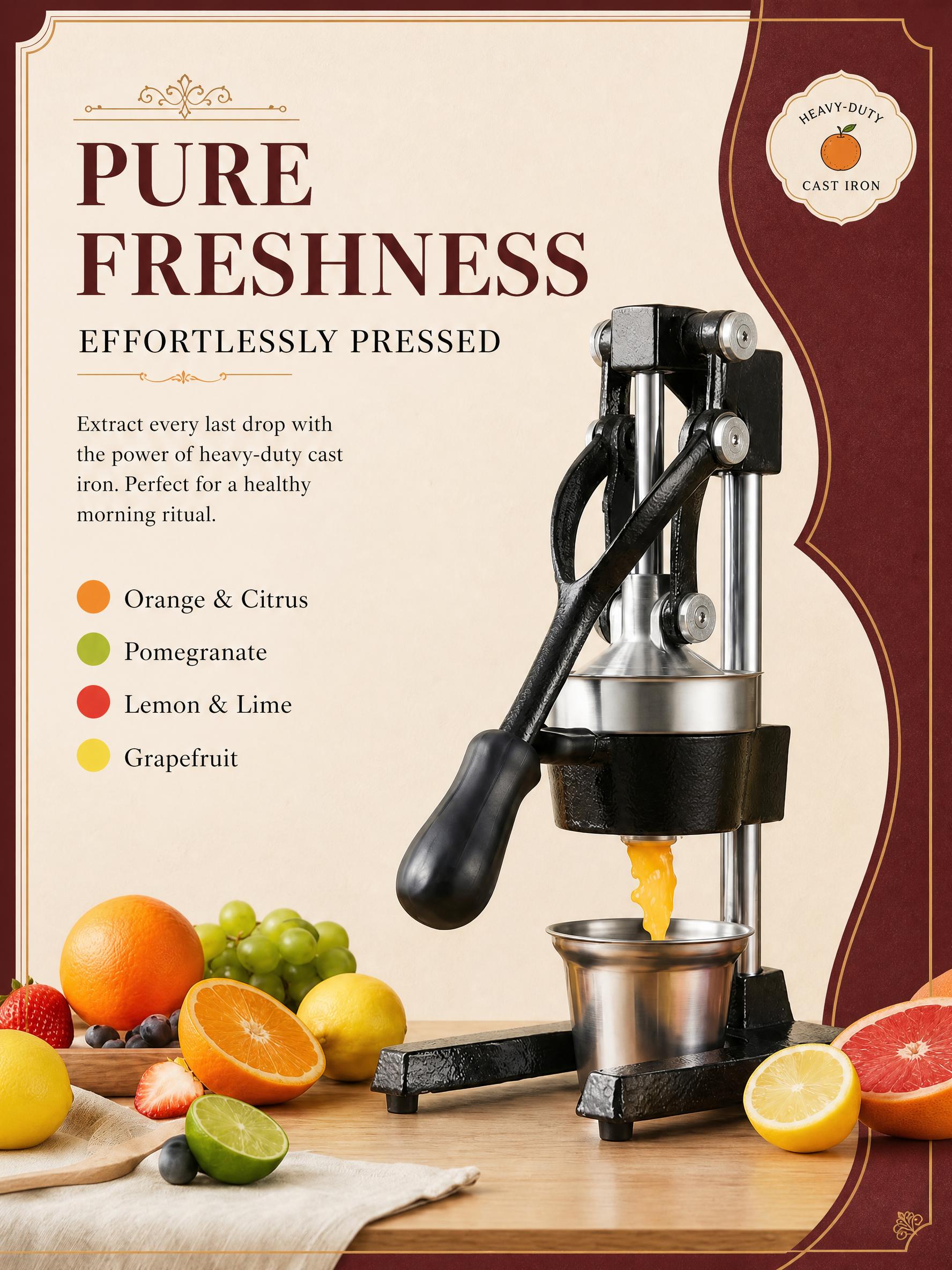 Handmatige sapcentrifuge, hand - Citrus Juicer Bar recensie en prijs