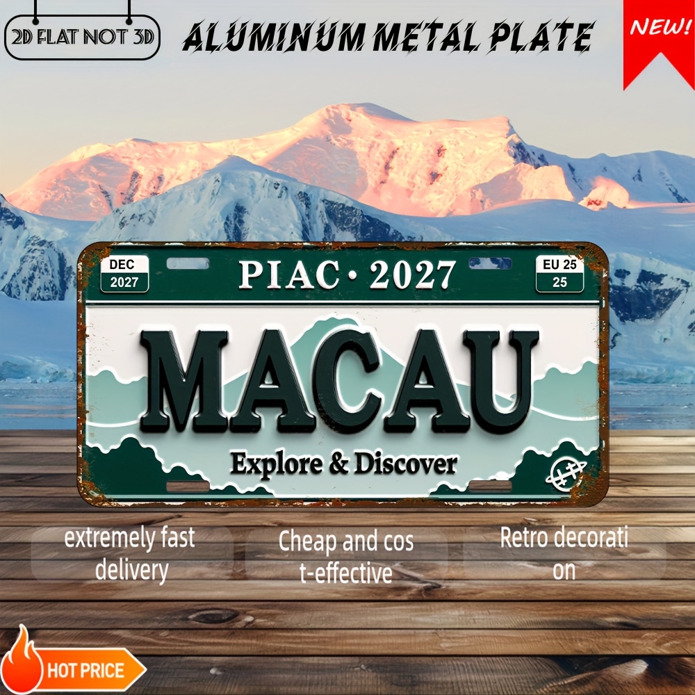 2D plat, 1pc vintage metalen m - Home Bar And Restaurant recensie en prijs