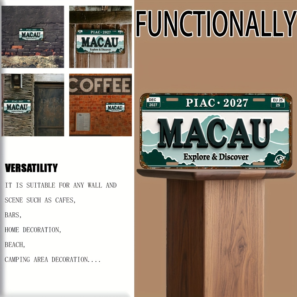 2D plat, 1pc vintage metalen m - Home Bar And Restaurant recensie en prijs