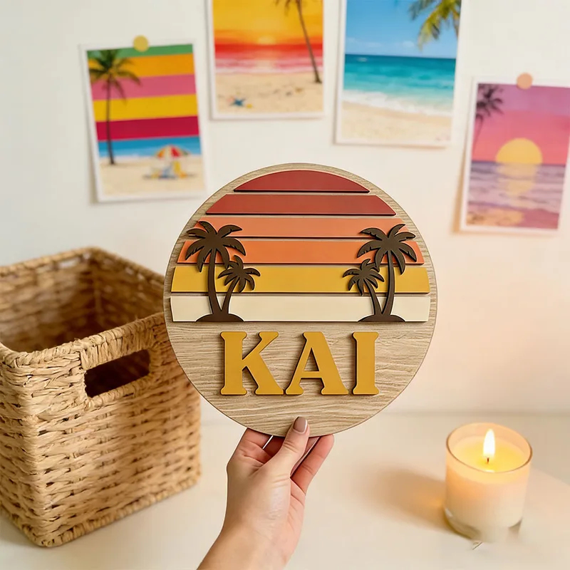 Aanpasbaar rond vintage strand - Home Bar Signs recensie en prijs