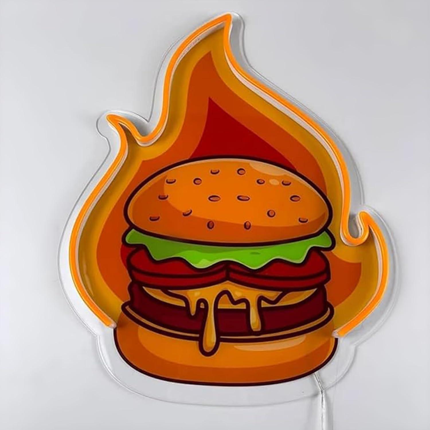 Burger Neon Sign LED Hamburger - Home Bar Signs recensie en prijs